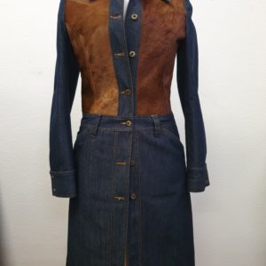 Dolce & Gabanna - Manteau Jeans en Peau