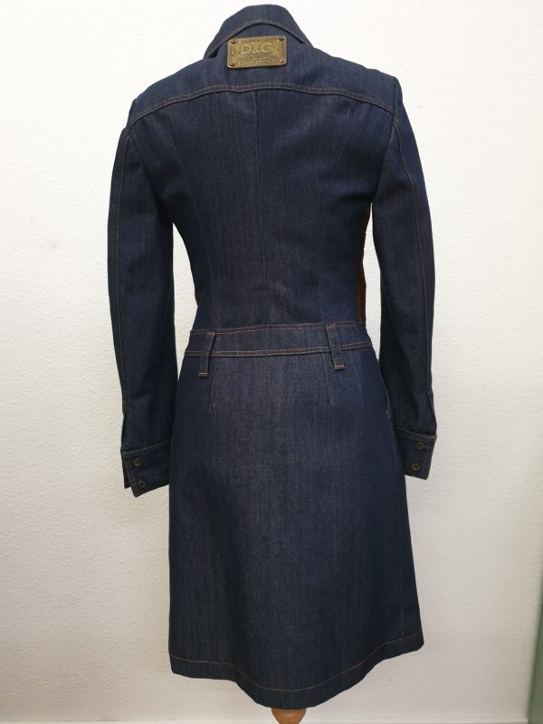 Dolce & Gabanna - Manteau Jeans en Peau – Image 3